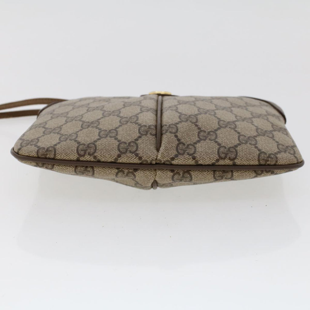 GUCCI GG Canvas Web Sherry Line Shoulder Bag Beige Red Green  tb748