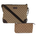 GUCCI GG Canvas Pouch Shoulder Bag 2Set Beige  tb790