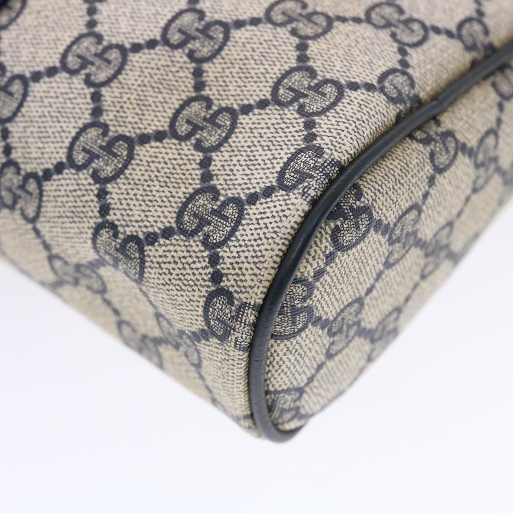 GUCCI GG Canvas Sherry Line Clutch Bag Gray Red Navy 14�E014�E3553  tb799