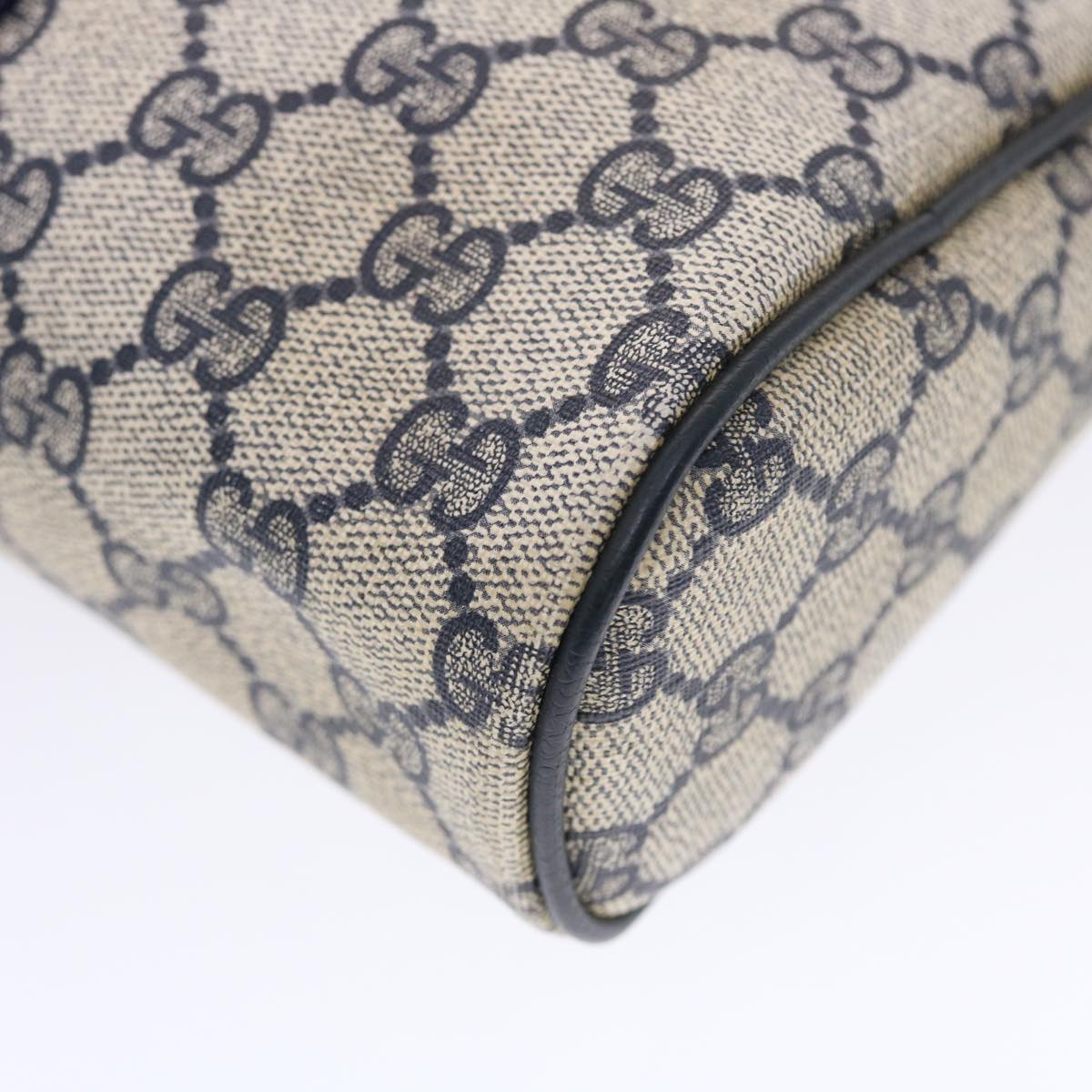 GUCCI GG Canvas Sherry Line Clutch Bag Gray Red Navy 14�E014�E3553  tb799