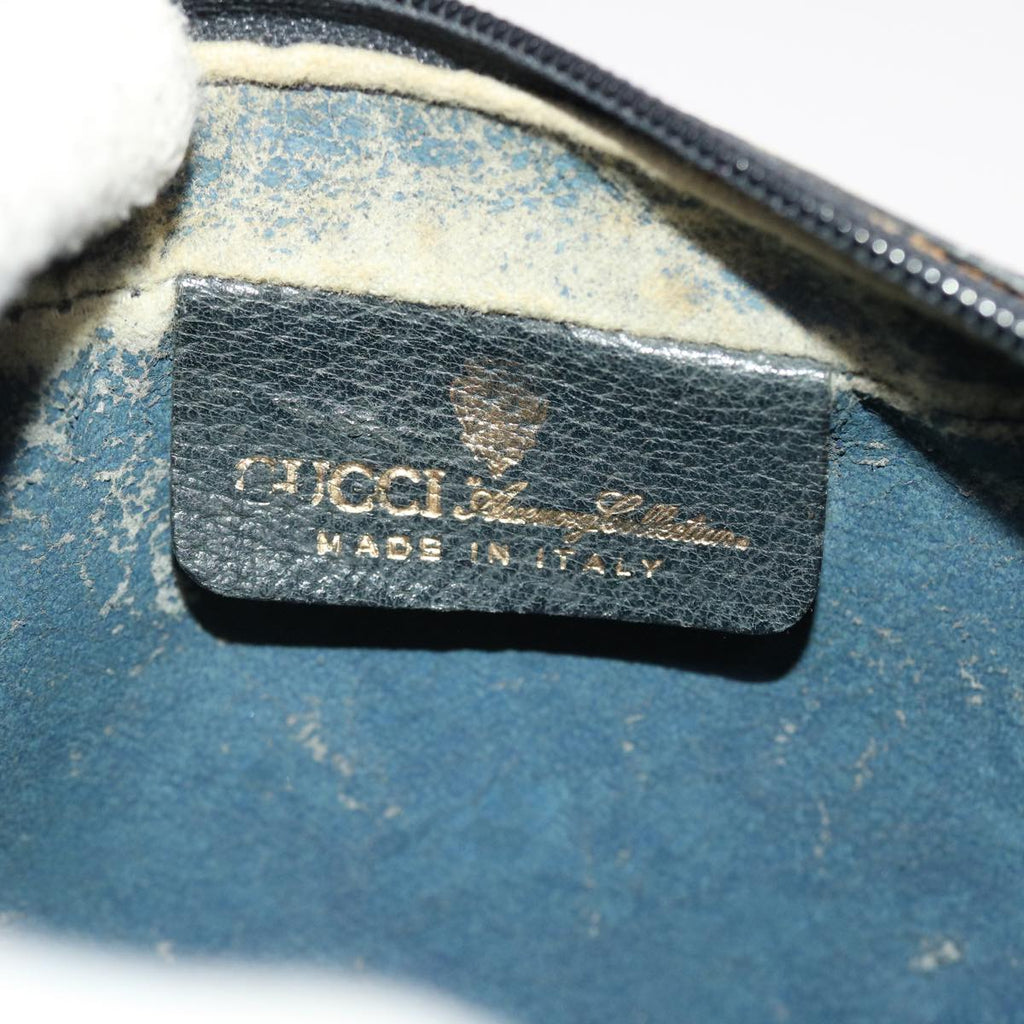 GUCCI GG Canvas Sherry Line Clutch Bag Gray Red Navy 14�E014�E3553  tb799