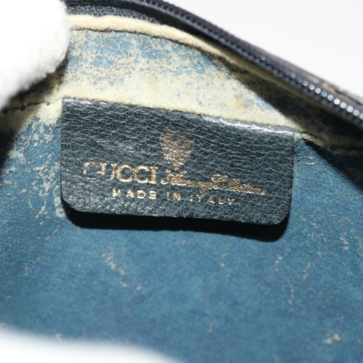 GUCCI GG Canvas Sherry Line Clutch Bag Gray Red Navy 14�E014�E3553  tb799