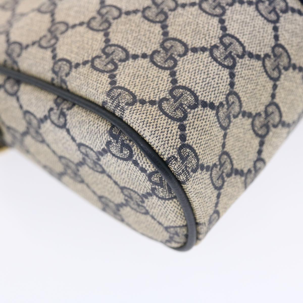 GUCCI GG Canvas Sherry Line Clutch Bag Gray Red Navy 14�E014�E3553  tb799