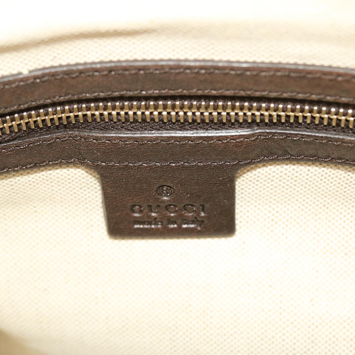 GUCCI Diamante Hand Bag Canvas Leather 2way Brown Beige 247286  tb817