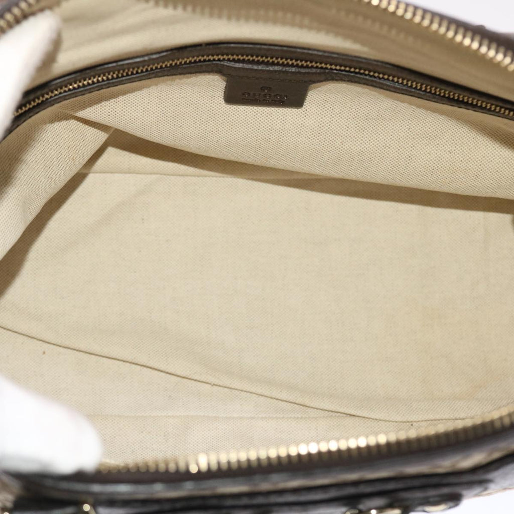 GUCCI Diamante Hand Bag Canvas Leather 2way Brown Beige 247286  tb817