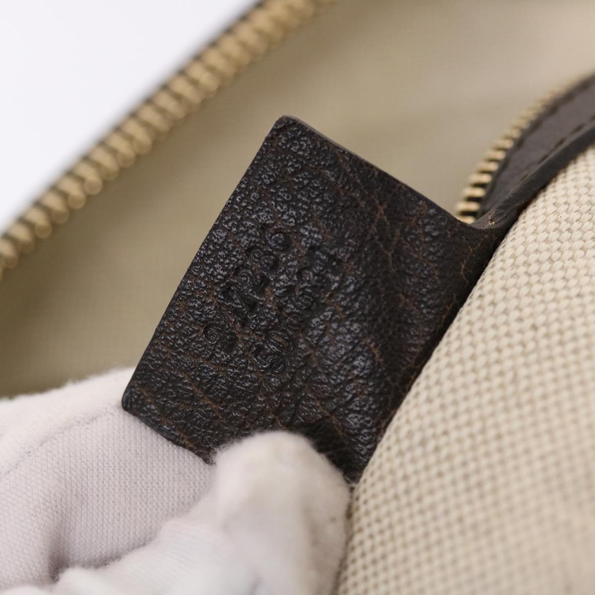 GUCCI Diamante Hand Bag Canvas Leather 2way Brown Beige 247286  tb817