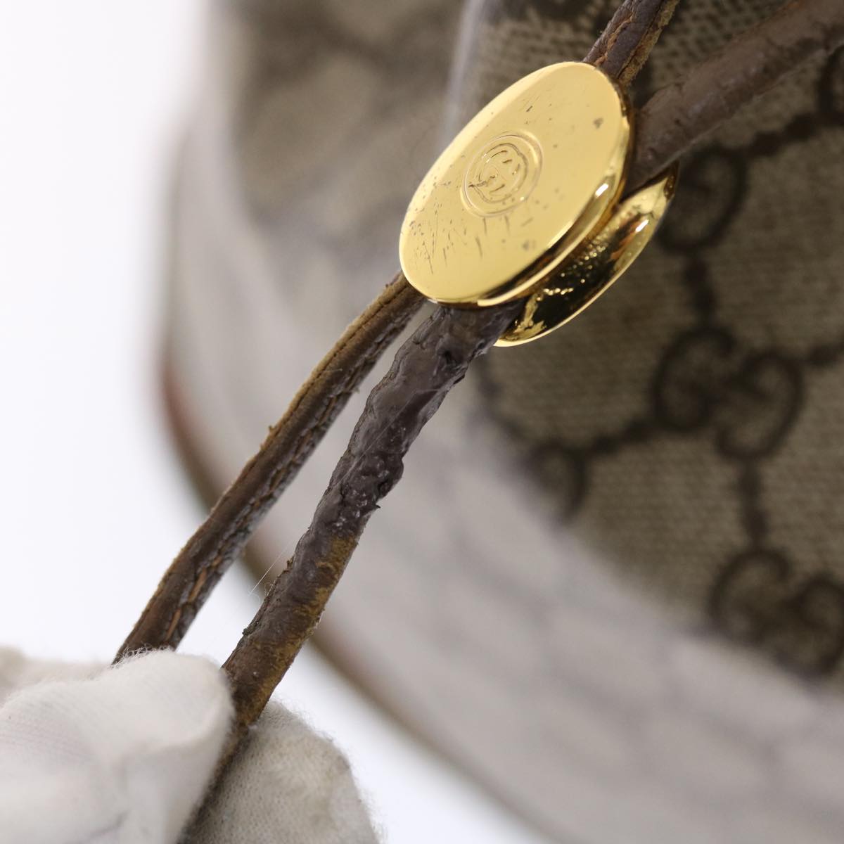 GUCCI GG Canvas Web Sherry Line Shoulder Bag Beige Red Green  tb826