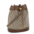 GUCCI GG Canvas Web Sherry Line Shoulder Bag Beige Red Green  tb826