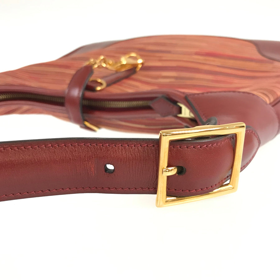 HERMES □D carved seal made in 2000 one belt Shoulder Bag
