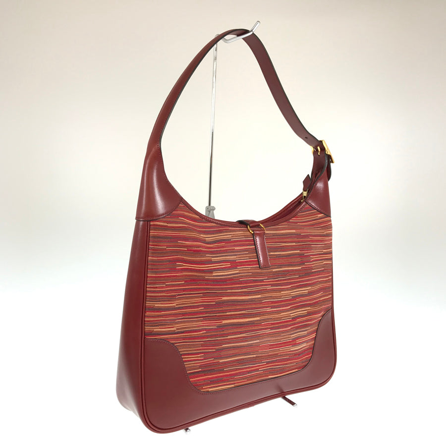 HERMES □D carved seal made in 2000 one belt Shoulder Bag