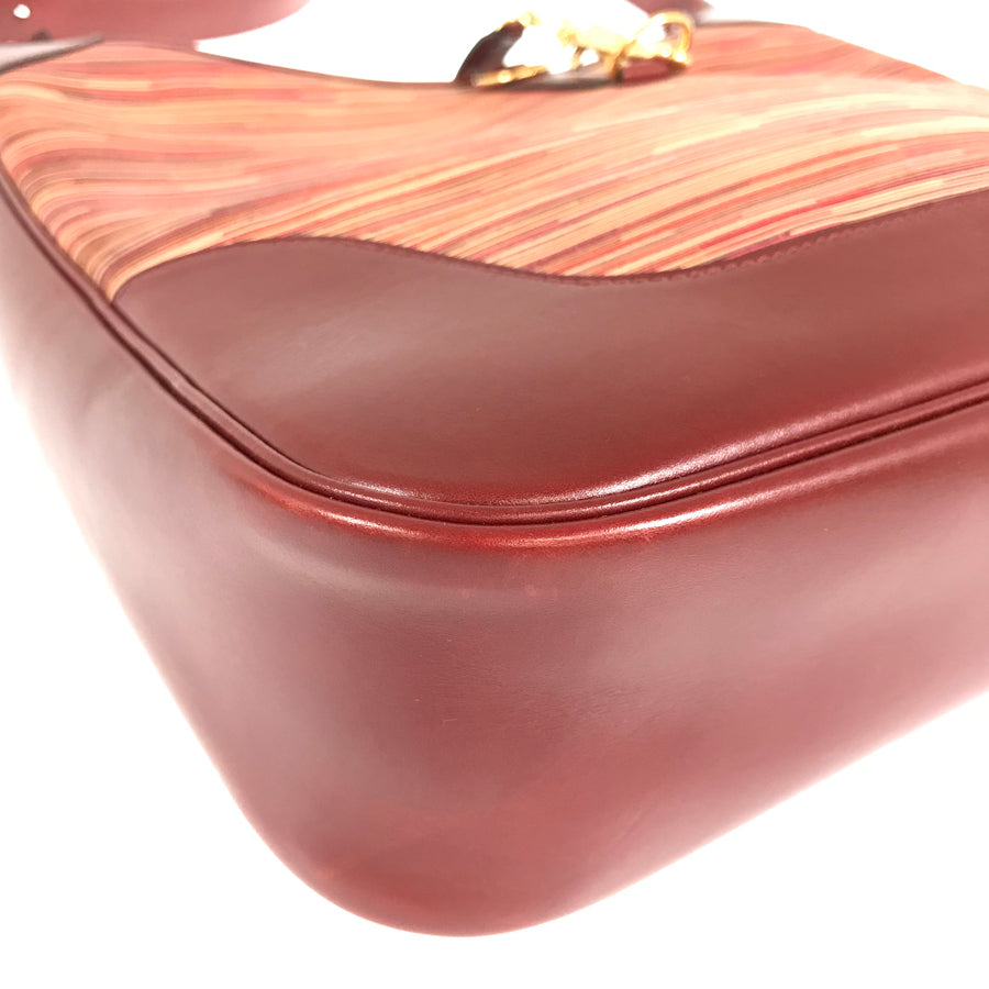 HERMES □D carved seal made in 2000 one belt Shoulder Bag
