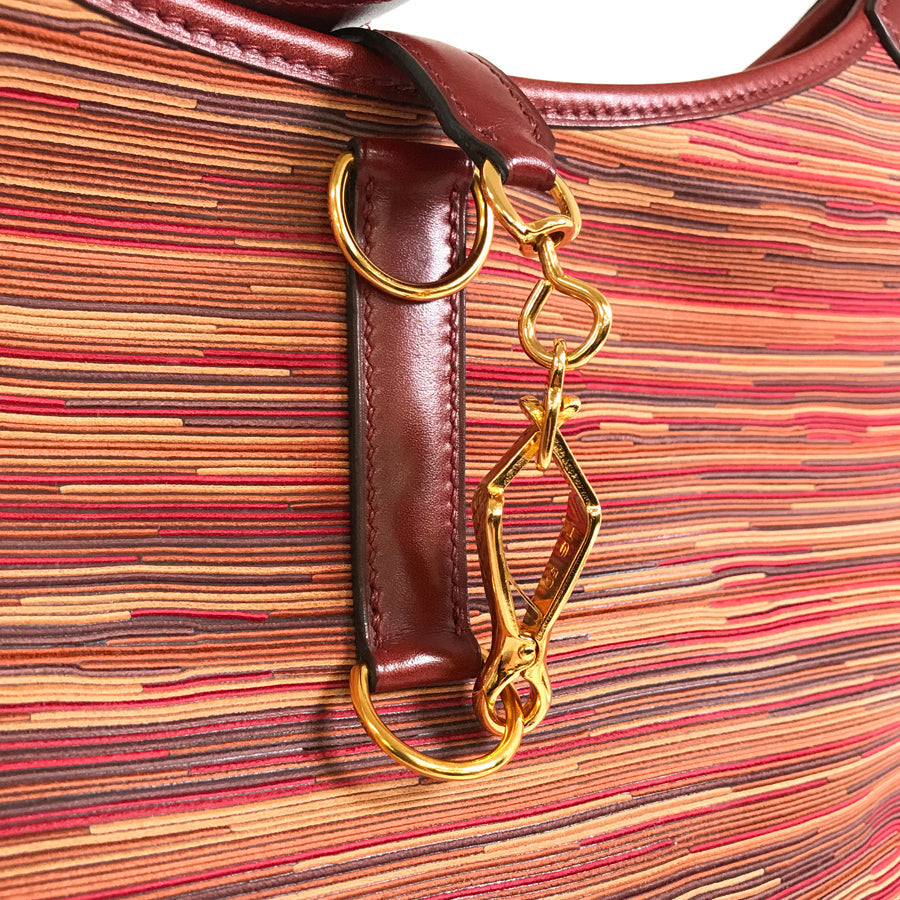 HERMES □D carved seal made in 2000 one belt Shoulder Bag