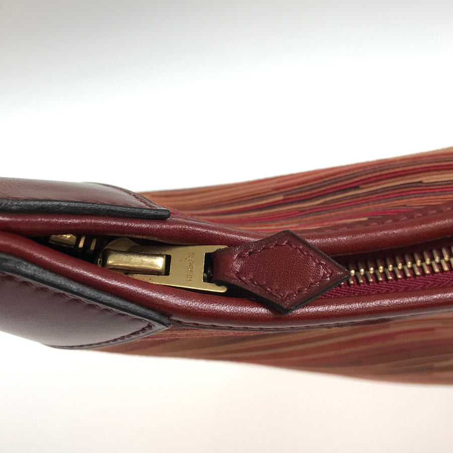 HERMES □D carved seal made in 2000 one belt Shoulder Bag
