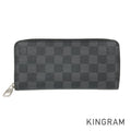 LOUIS VUITTON Damier Graphite Zippy Wallet Vertical N63095 Long wallet Round zipper