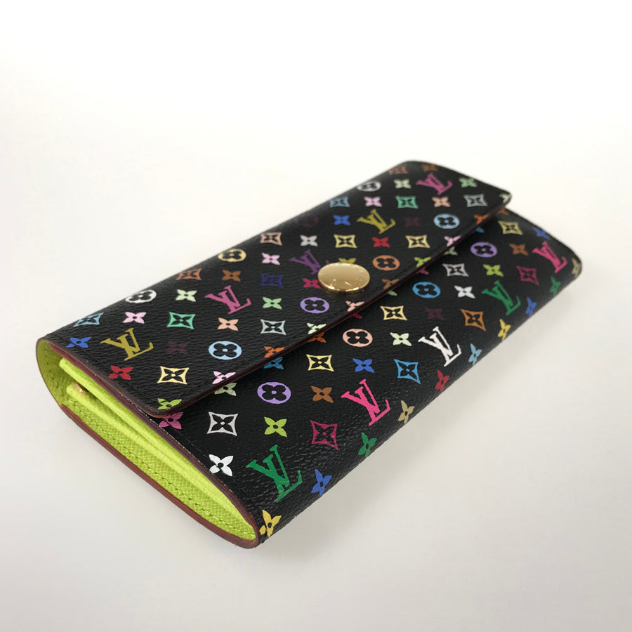 LOUIS VUITTON Multi Colored Portefeuille Sarah M93748 Long wallet Folding cover lid
