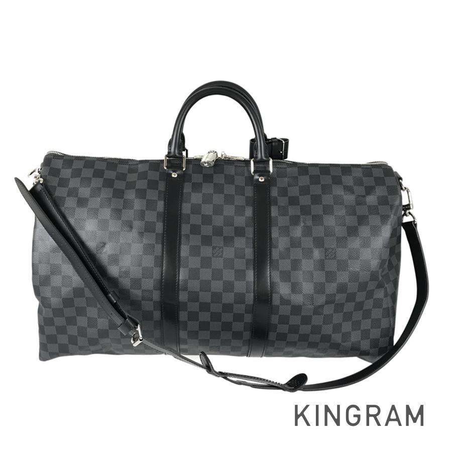 LOUIS VUITTON Damier Graphite Keepall Bandouliere 55 N41413 Boston bag
