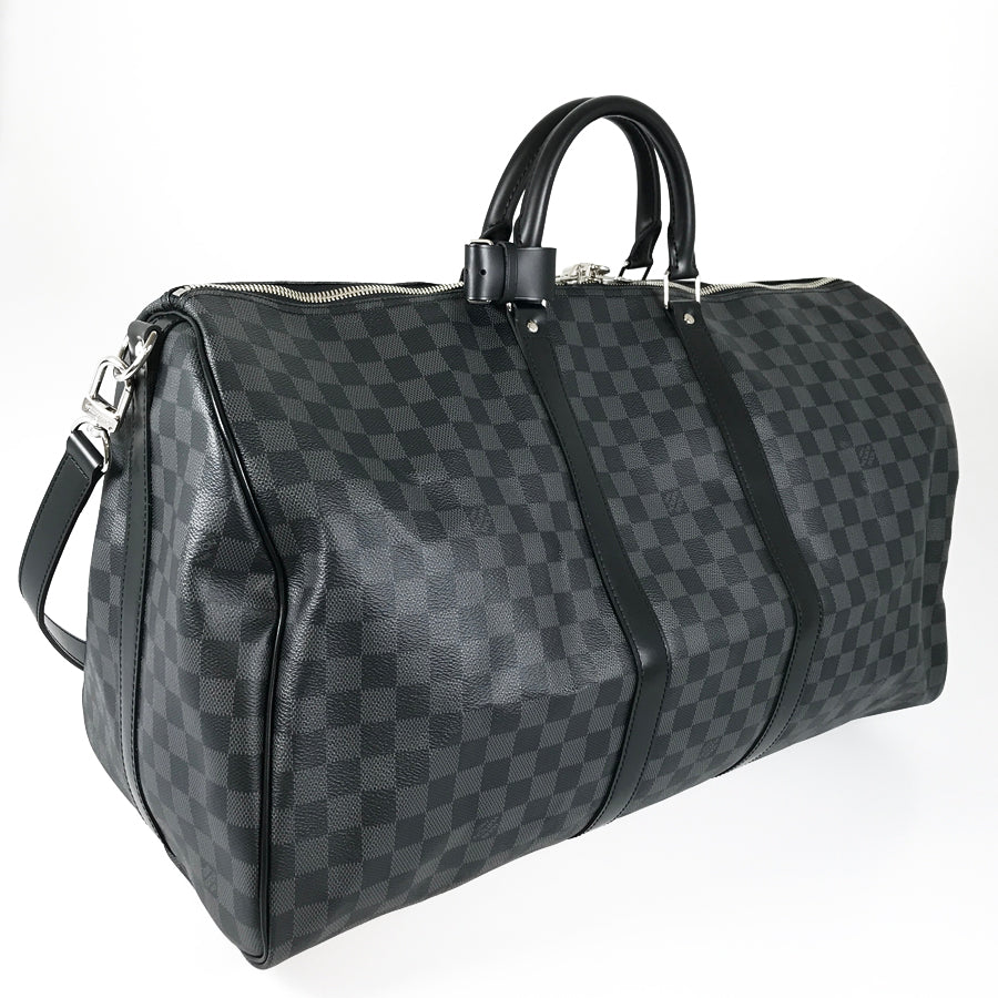 LOUIS VUITTON Damier Graphite Keepall Bandouliere 55 N41413 Boston bag