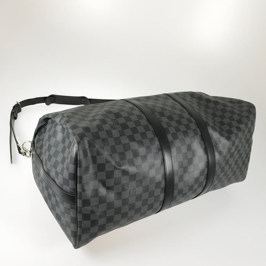 LOUIS VUITTON Damier Graphite Keepall Bandouliere 55 N41413 Boston bag