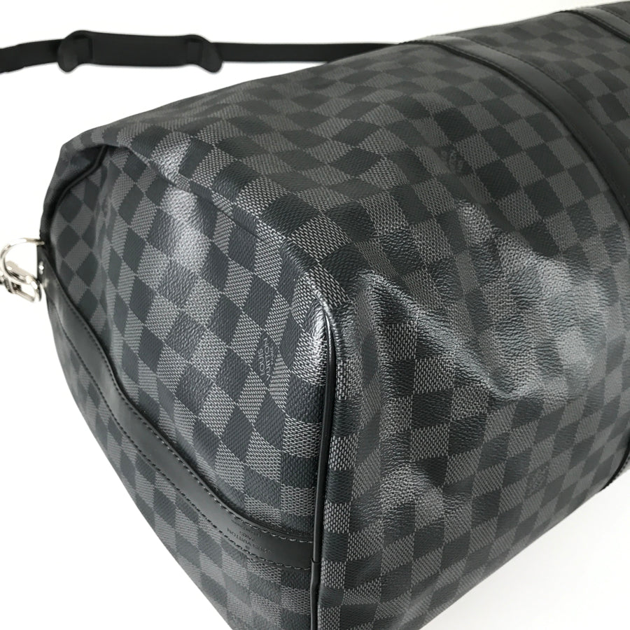 LOUIS VUITTON Damier Graphite Keepall Bandouliere 55 N41413 Boston bag