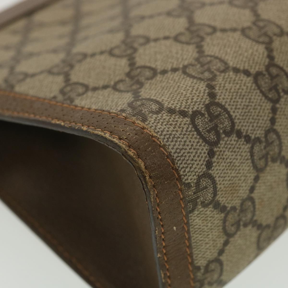 GUCCI GG Canvas Web Sherry Line Clutch Bag Beige Red Green 89 01 033  th3487