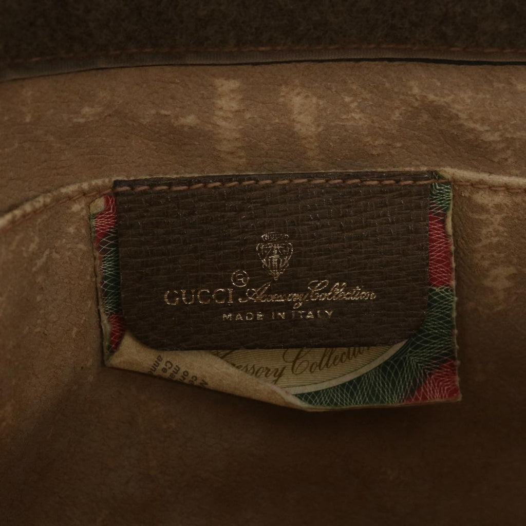 GUCCI GG Canvas Web Sherry Line Clutch Bag Beige Red Green 89 01 033  th3487