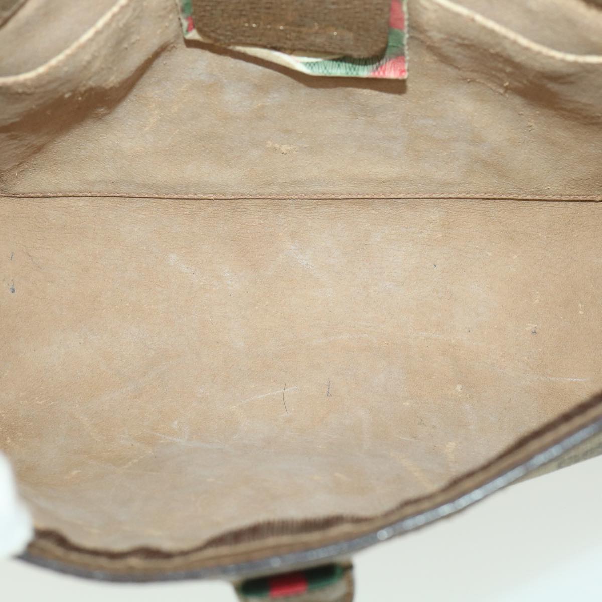 GUCCI GG Canvas Web Sherry Line Clutch Bag Beige Red Green 89 01 033  th3487