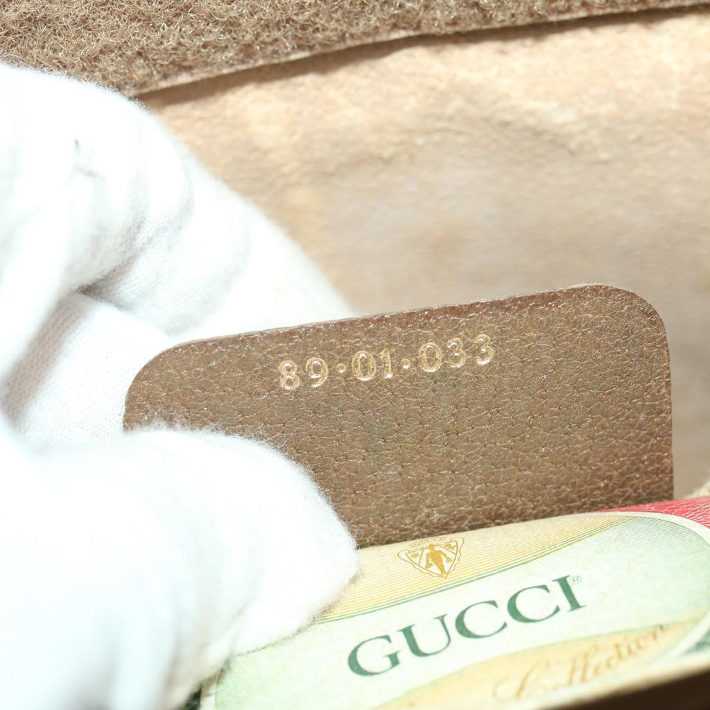 GUCCI GG Canvas Web Sherry Line Clutch Bag Beige Red Green 89 01 033  th3487