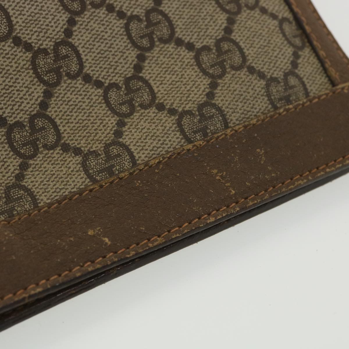 GUCCI GG Canvas Web Sherry Line Clutch Bag Beige Red Green 89 01 033  th3487