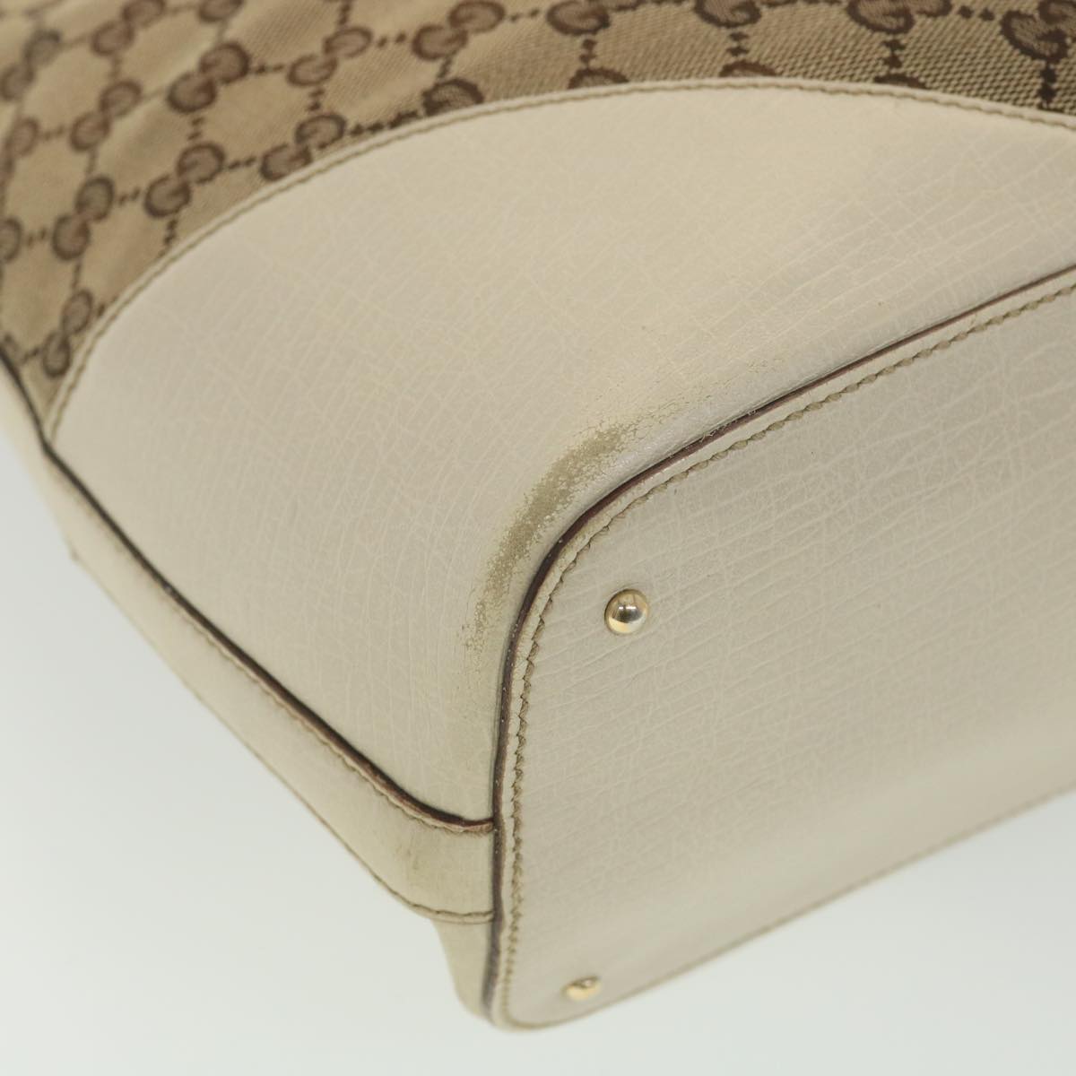 GUCCI GG Canvas Sherry Line Shoulder Bag Beige 137385  th3490
