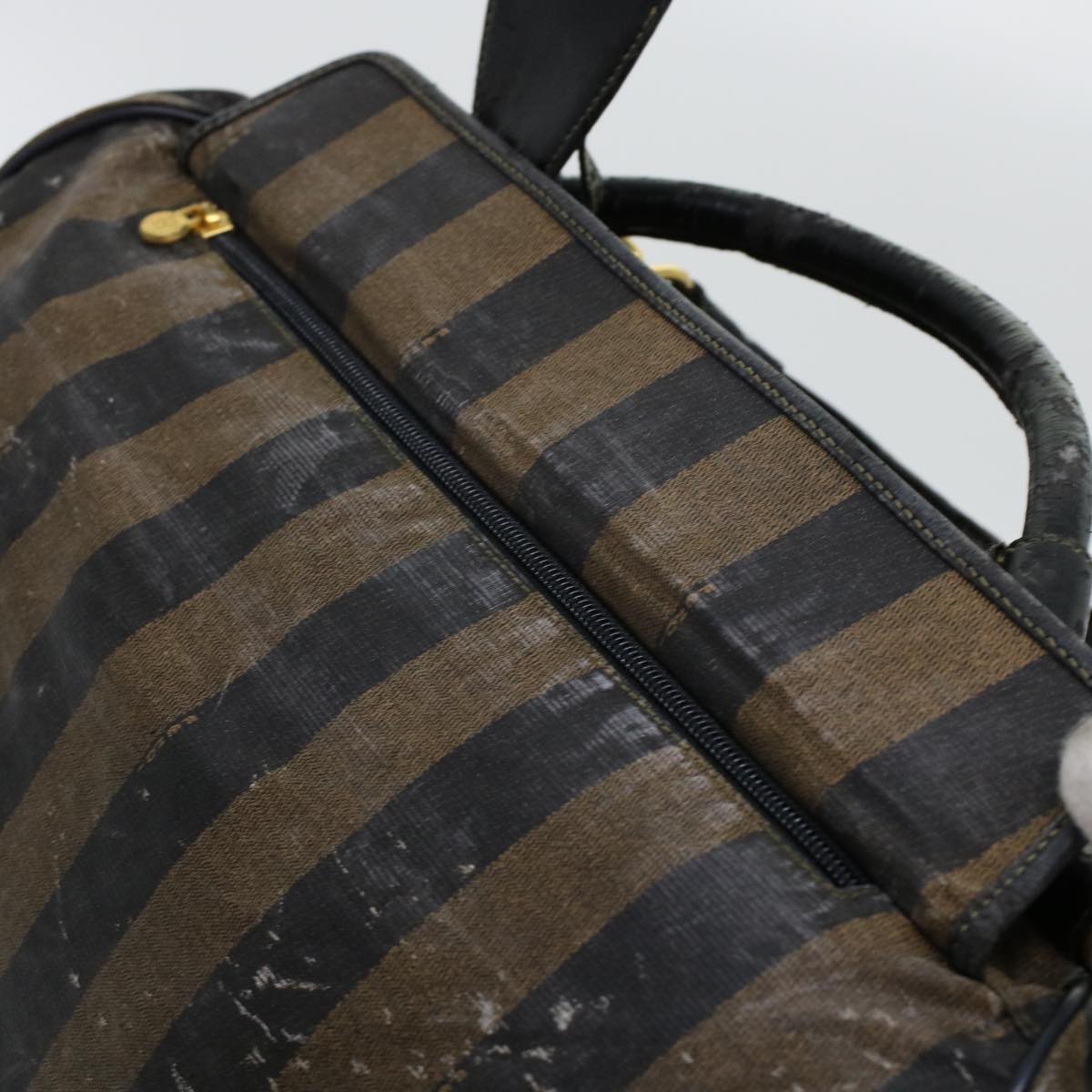 FENDI Pecan Canvas Shoulder Bag 2way Black Brown  th3595