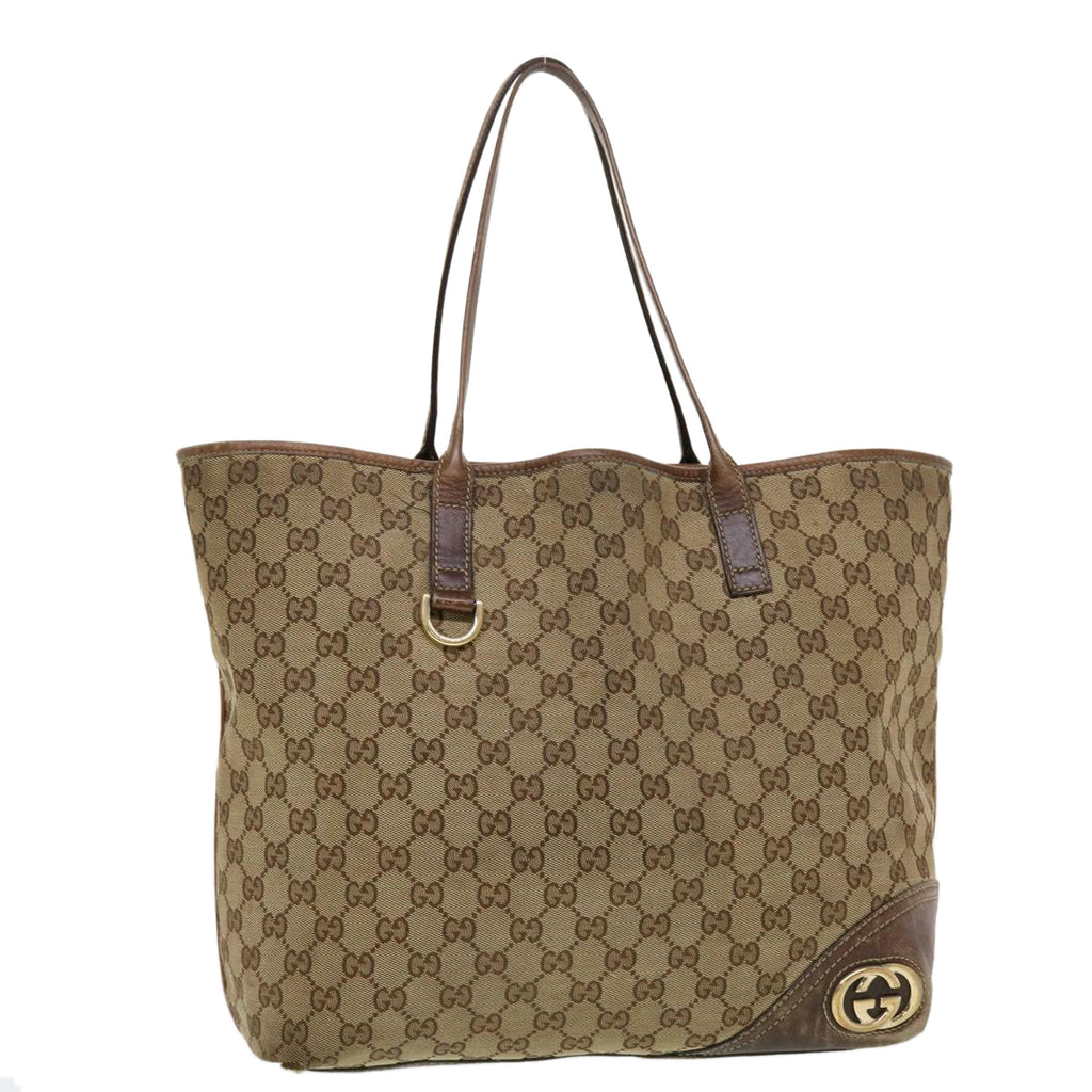 GUCCI GG Canvas Tote Bag Beige 169945  th3742