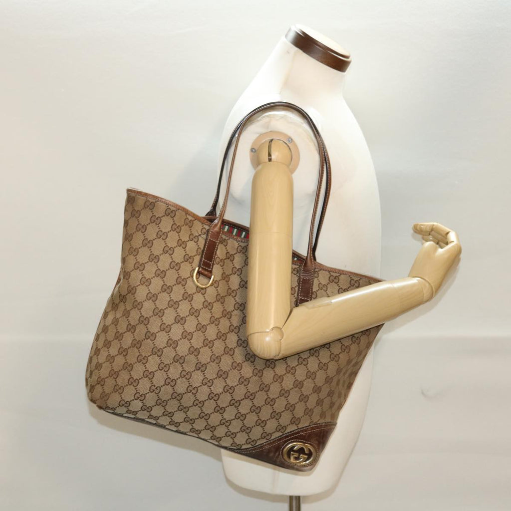 GUCCI GG Canvas Tote Bag Beige 169945  th3742