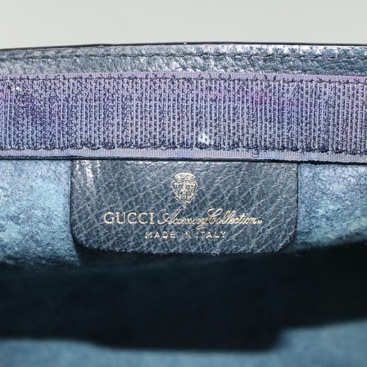 GUCCI GG Canvas Sherry Line Clutch Bag PVC Leather Gray Red Navy  th3819