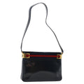 GUCCI Sherry Line Shoulder Bag Leather Navy Red  th3837