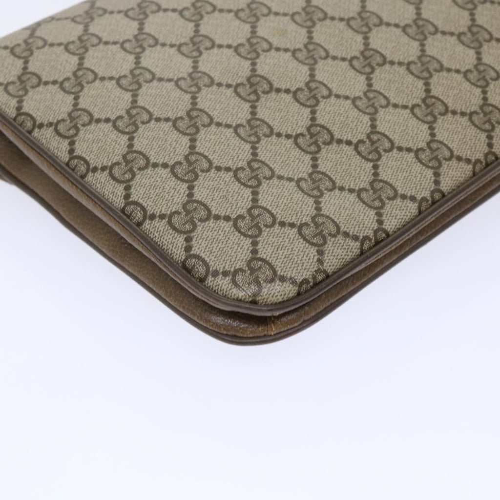 GUCCI GG Canvas Shoulder Bag PVC Leather Beige 90402025  th3857