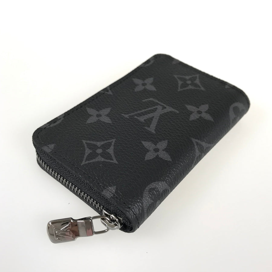 LOUIS VUITTON Monogram Eclipse Zippy Coin Purse Vertical M81662 Coin purse
