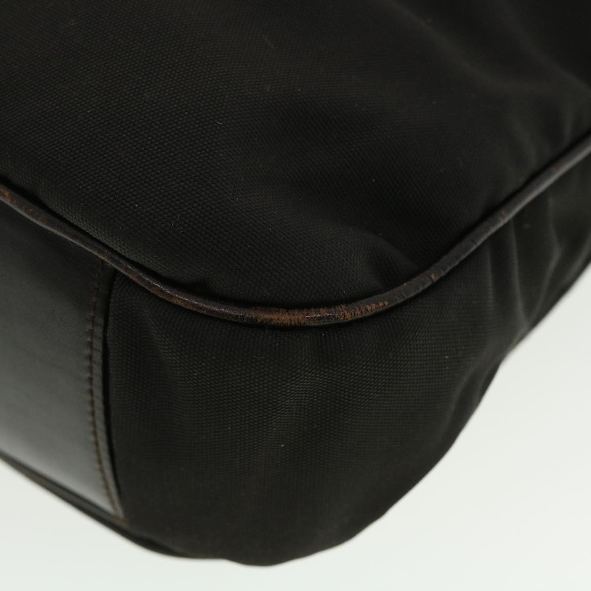 GUCCI Hand Bag Nylon 2way Brown 001 1633 002058  ti1049