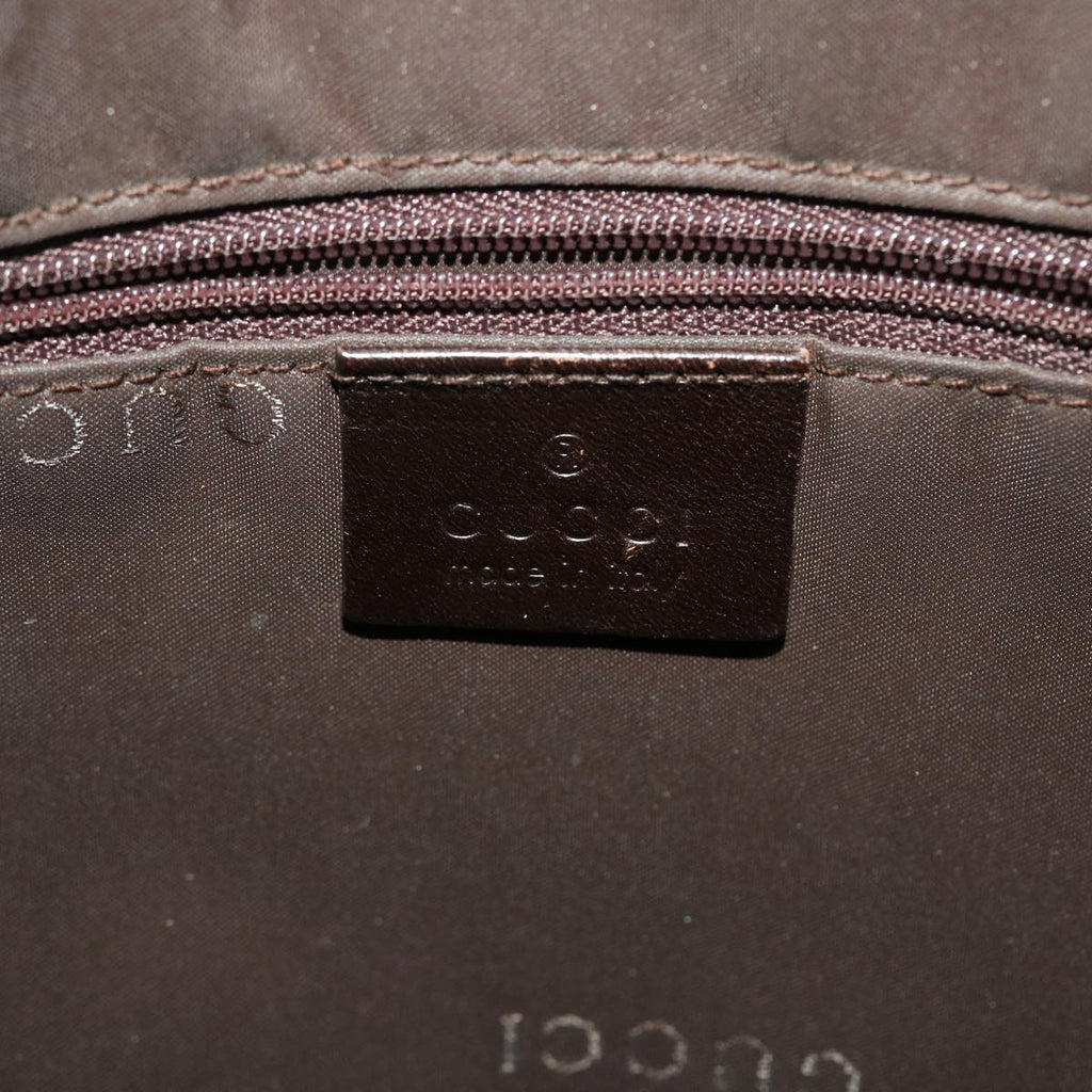 GUCCI Hand Bag Nylon 2way Brown 001 1633 002058  ti1049