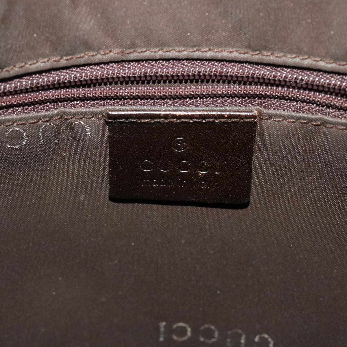 GUCCI Hand Bag Nylon 2way Brown 001 1633 002058  ti1049