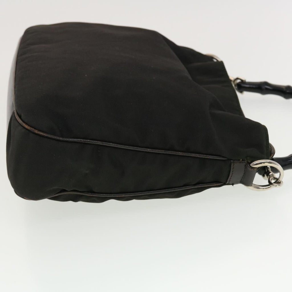 GUCCI Hand Bag Nylon 2way Brown 001 1633 002058  ti1049