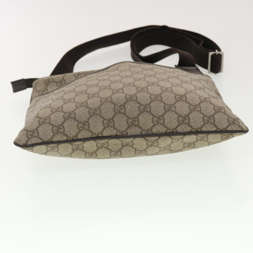 GUCCI GG Canvas Shoulder Bag PVC Leather Beige 141626  ti1052