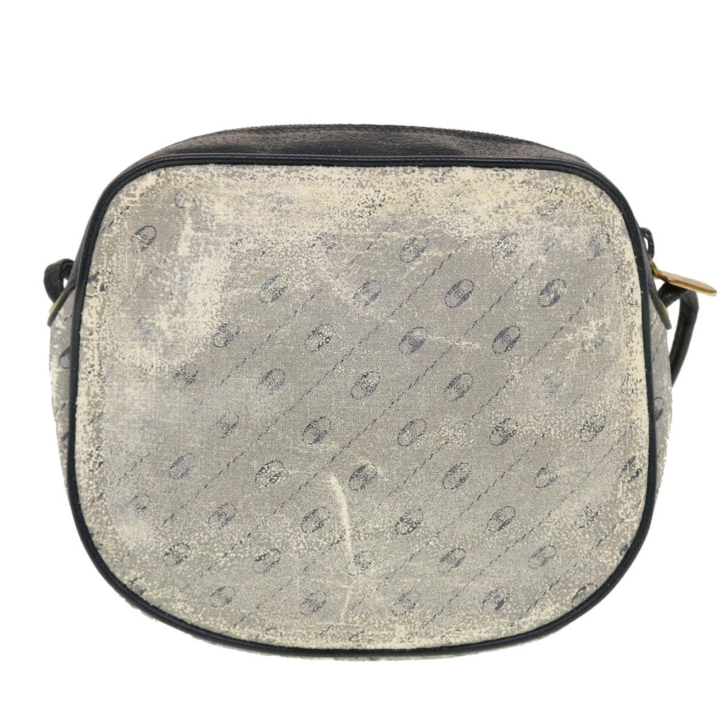 GUCCI Shoulder Bag PVC Leather Navy Gray Red  ti1146
