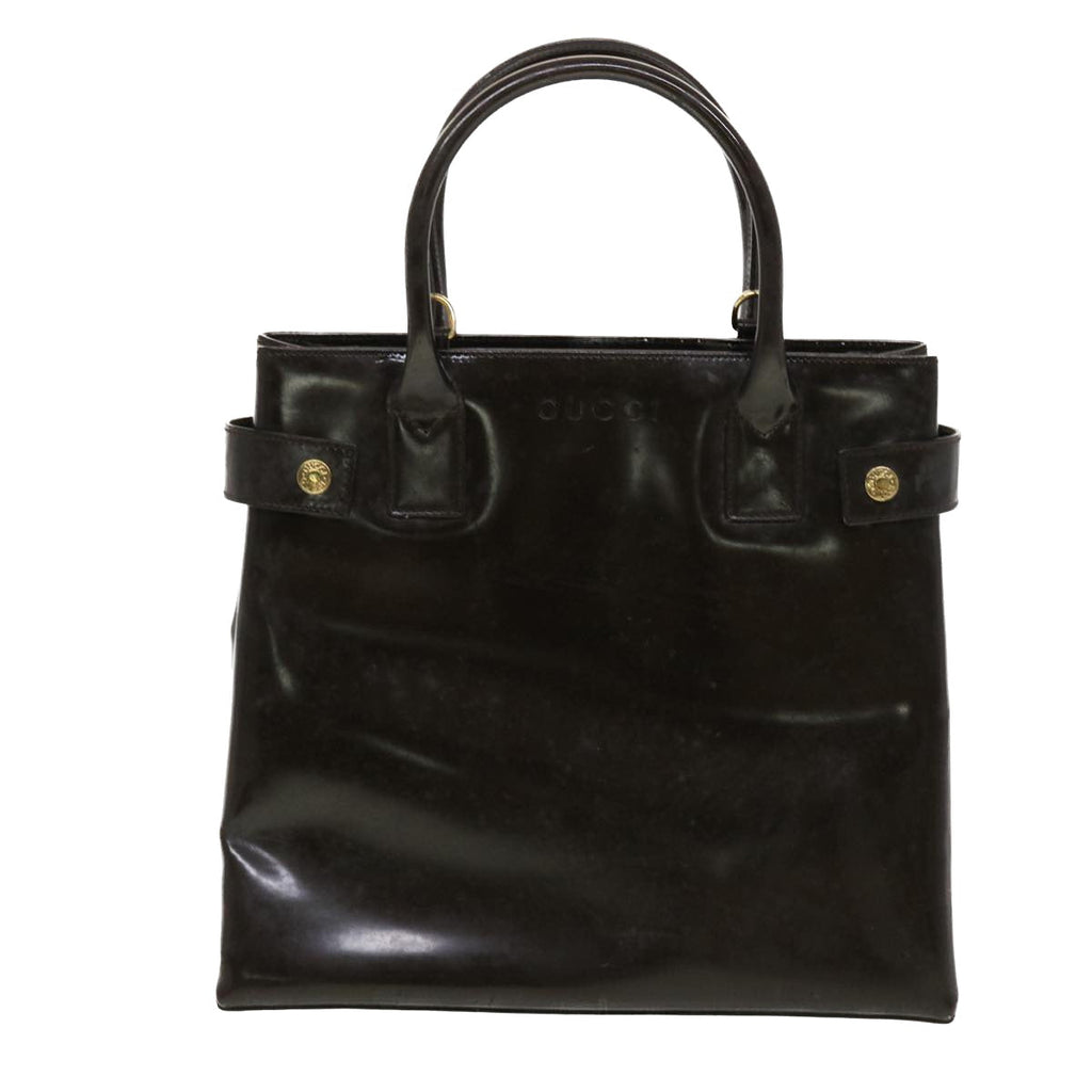 GUCCI Hand Bag Leather 2way Shoulder Bag Brown 00011180503  ti1151