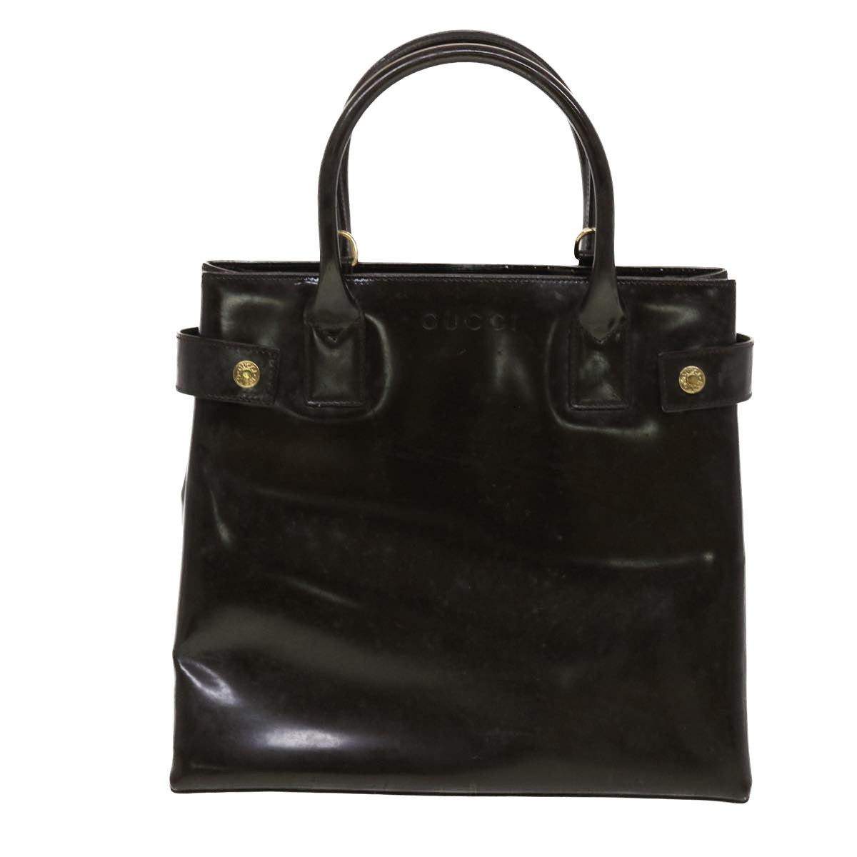GUCCI Hand Bag Leather 2way Shoulder Bag Brown 00011180503  ti1151