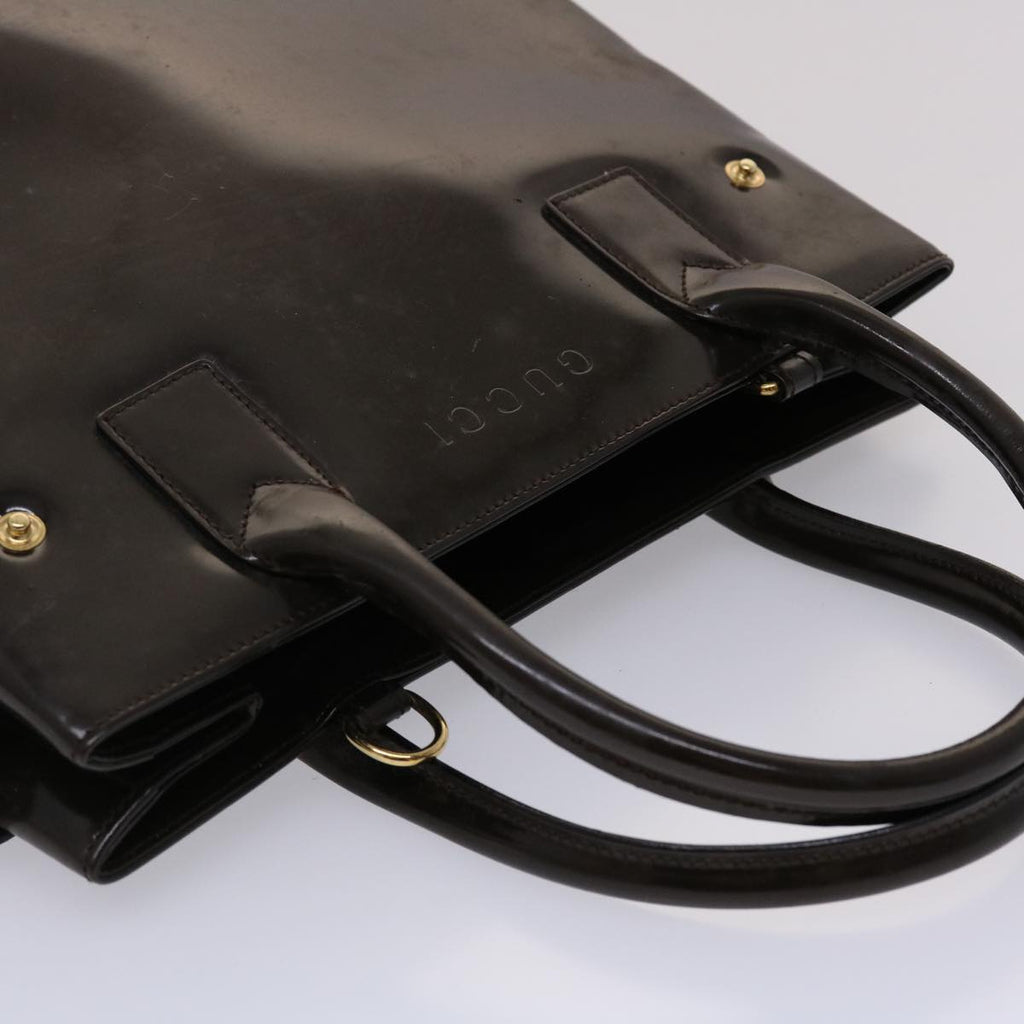 GUCCI Hand Bag Leather 2way Shoulder Bag Brown 00011180503  ti1151