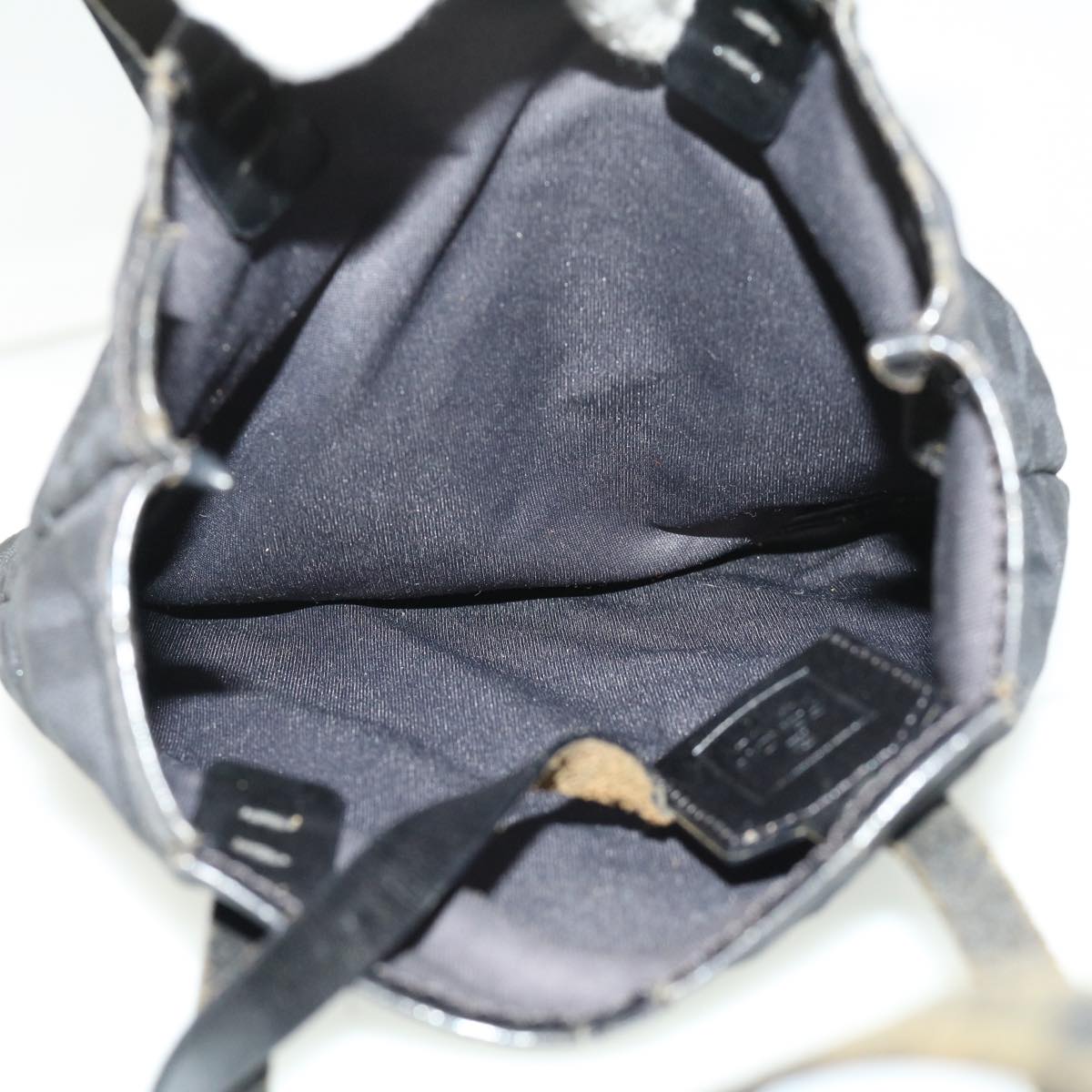 FENDI Zucca Canvas Tote Bag Nylon Black  ti664