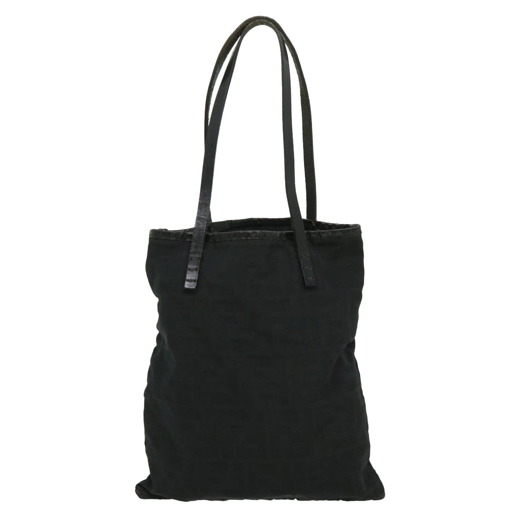 FENDI Zucca Canvas Tote Bag Nylon Black  ti664
