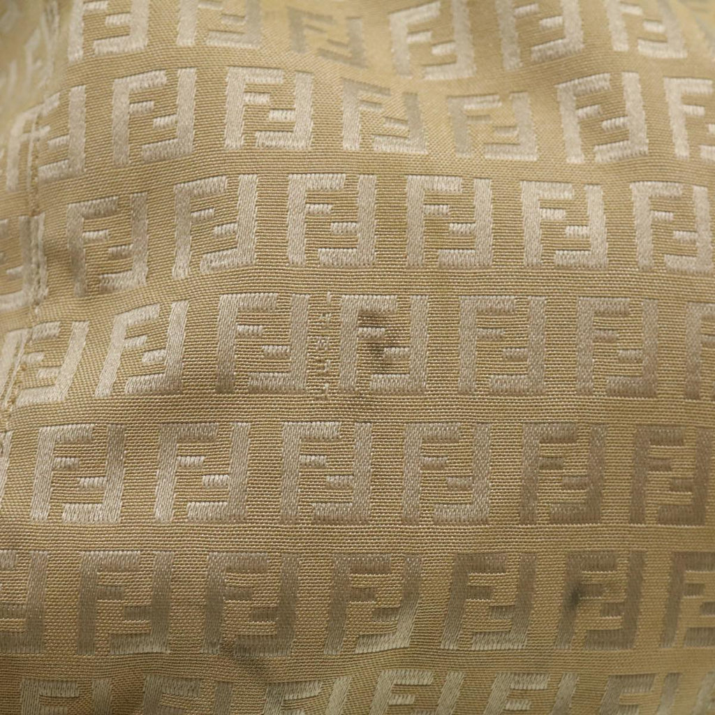 FENDI Zucchino Canvas Shoulder Bag Beige  ti732