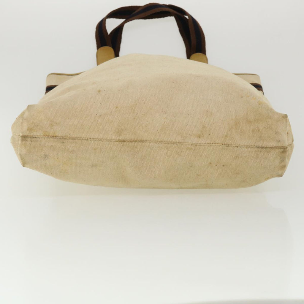 GUCCI Tote Bag Canvas Beige Brown Navy  ti772