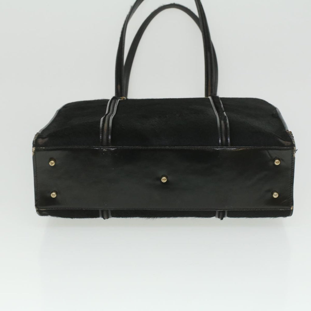 GUCCI Shoulder Bag Unborn Calf SkinLeather Black 002 406 0425  ti932